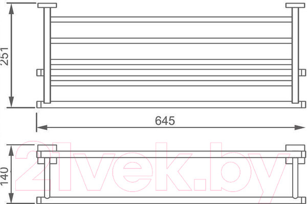 Изображение товара Полка для ванной Aquanet 6162