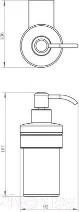 Изображение товара Дозатор для жидкого мыла Aquanet 5681-1