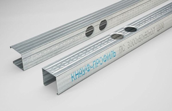 Изображение товара Профили для гипсокартона Knauf ПС 50x50x0.60 (8/128) / 216628 (1шт, 3м)