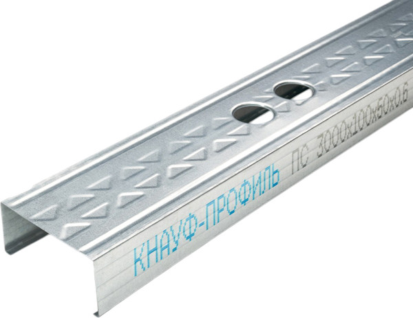 Изображение товара Профили для гипсокартона Knauf ПС 100x50x0.60 (8/64) / 100641 (1шт, 3м)