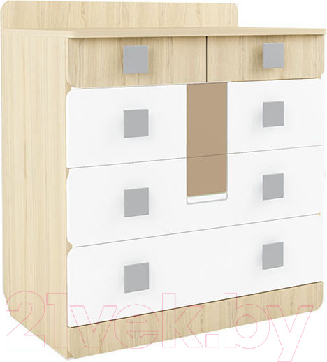 Изображение товара Комод Аквилон Стиль №9.1 (туя светлая/кофе с молоком)