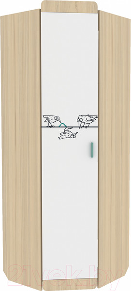 Изображение товара Шкаф Аквилон Кот №3 (туя светлая/белый)