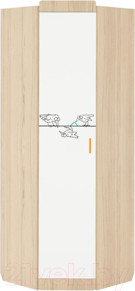 Изображение товара Шкаф Аквилон Кот №3 (туя светлая/белый)