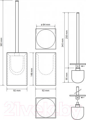 Изображение товара Ершик для унитаза Bemeta 145613310