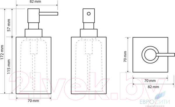 Изображение товара Дозатор для жидкого мыла Bemeta Vista 120109016-104