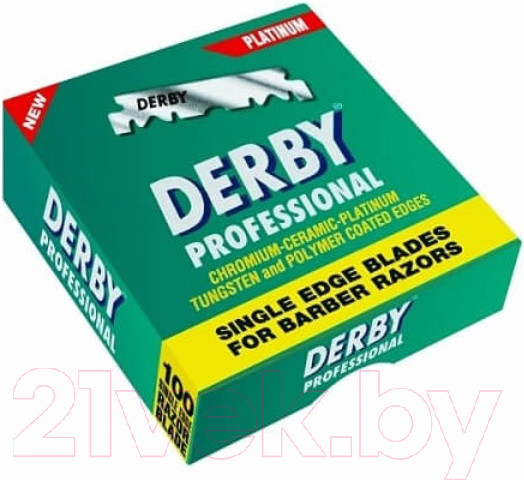 Изображение товара Набор лезвий для бритвы Derby Professional Extra одинарные (100шт)