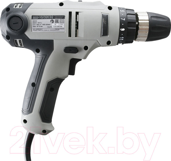 Изображение товара Дрель-шуруповерт Интерскол ДШ-10/320Э2 (220.1.1.00)
