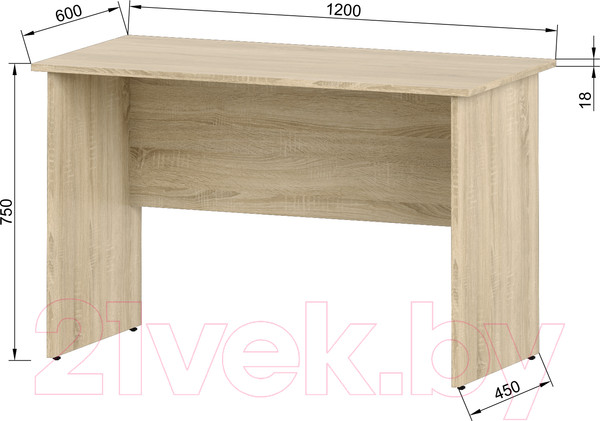 Изображение товара Письменный стол Славянская столица С-2-12 (дуб сонома)