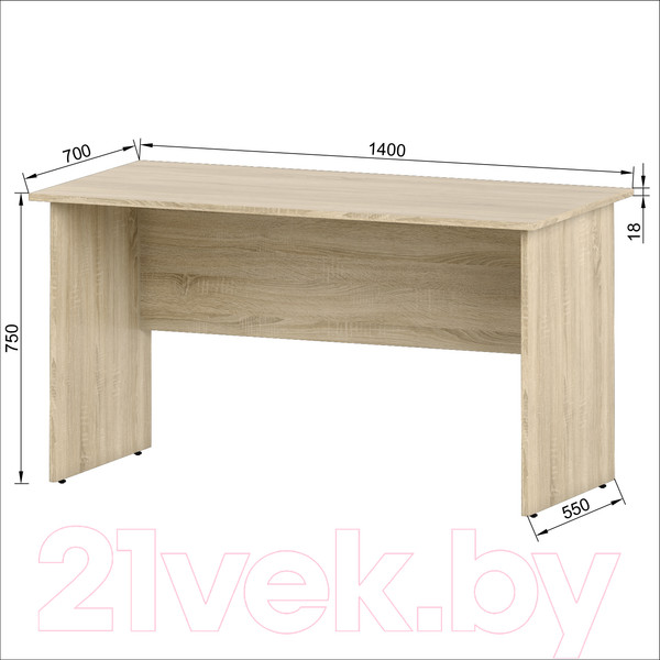 Изображение товара Письменный стол Славянская столица С-1-14 (дуб сонома)