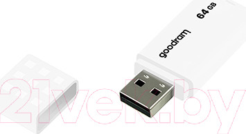 Изображение товара USB flash накопитель Goodram UME2 64GB White (UME2-0640W0R11)