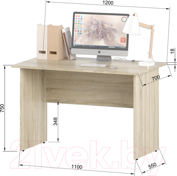 Изображение товара Письменный стол Славянская столица С-1-12 (дуб сонома)