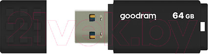 Изображение товара USB flash накопитель Goodram UME3 64GB Black (UME3-0640K0R11)