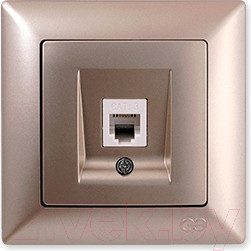 Изображение товара Розетка Gunsan Visage 01282500-157120 (металлика бежевый)