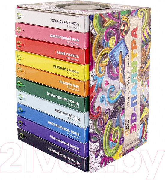 Изображение товара Набор для 3D-печати Даджет 3D-Палитра PLA 1.75мм