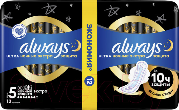 Изображение товара Прокладки гигиенические Always Ultra Night Duo Экстра защита (12шт, ароматизированные)