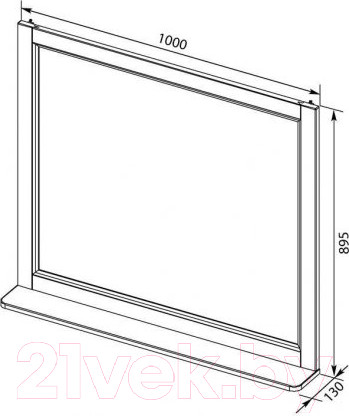Изображение товара Зеркало Aquanet Бостон М 100 / 209674 (белый матовый)