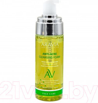 Изображение товара Пенка для умывания Aravia Laboratories Anti-Acne с коллоидной серой и экстрактом женьшеня (150мл)