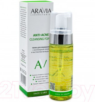 Изображение товара Пенка для умывания Aravia Laboratories Anti-Acne с коллоидной серой и экстрактом женьшеня (150мл)