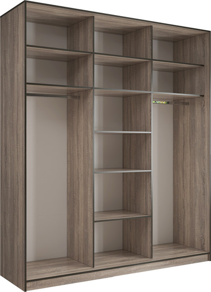 Изображение товара Шкаф-купе Евва 24 TTG.01 / АЭП ШК.3 01 (трюфель/венге глянец)