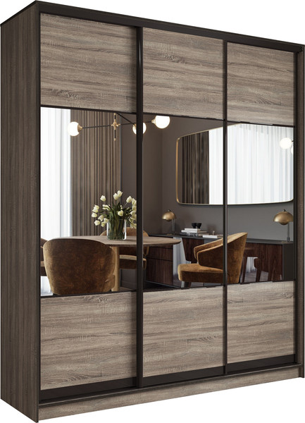 Изображение товара Шкаф-купе Евва 24 TTG.01 / АЭП ШК.3 01 (трюфель/венге глянец)