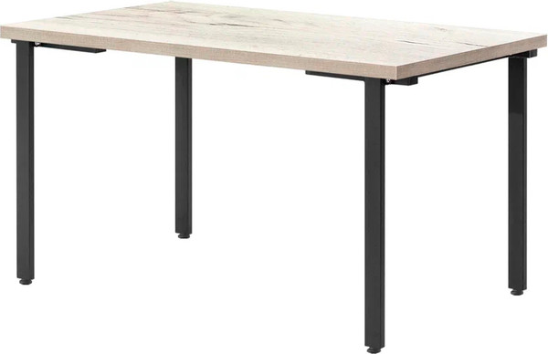 Изображение товара Обеденный стол Millwood Лофт Прага Л 130x80x75 (дуб белый Craft/металл черный)