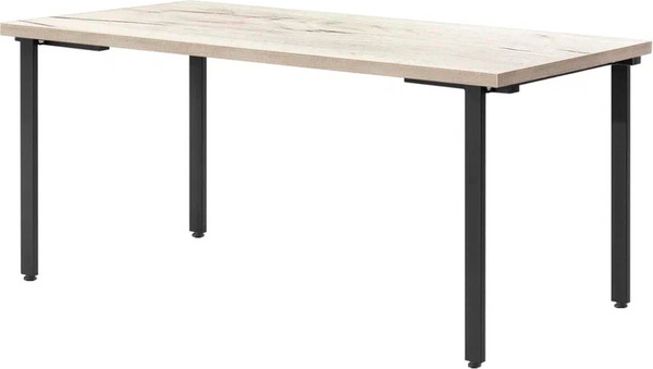 Изображение товара Обеденный стол Millwood Лофт Прага Л 160x80x75 (дуб белый Craft/металл черный)