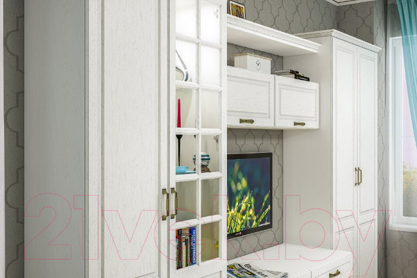 Изображение товара Шкаф Mobi Ливерпуль (белый/ясень ваниль НМ-1012-100 ПВХ)