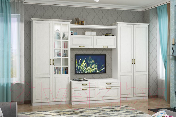 Изображение товара Шкаф Mobi Ливерпуль (белый/ясень ваниль НМ-1012-100 ПВХ)