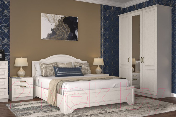 Изображение товара Шкаф Mobi Ливерпуль 08.45 (белый/ясень ваниль НМ-1012-100 ПВХ)