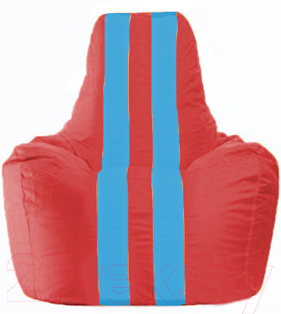 Изображение товара Бескаркасное кресло Flagman Спортинг С1.1-179 (красный/голубые полоски)