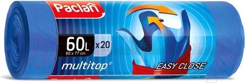 Изображение товара Пакеты для мусора Paclan Multi-Top (60л, 20шт)