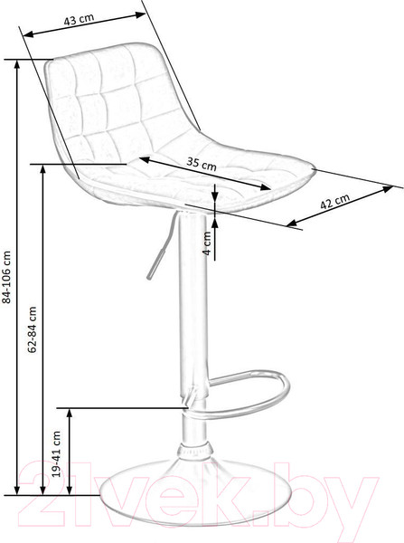 Изображение товара Стул барный Halmar H95 (корица/черный)