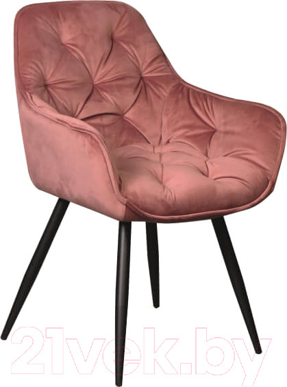 Изображение товара Стул Signal Cherry Velvet (античный розовый/черный матовый)