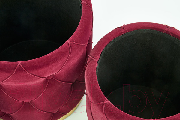 Изображение товара Комплект мягкой мебели Halmar Polly / V-CH-Polly-Pufa-Bordowy (бордовый/золото)