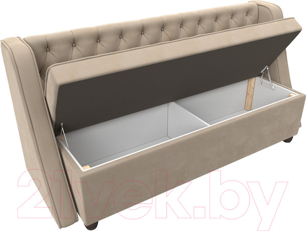 Изображение товара Скамья кухонная мягкая Лига Диванов Лофт 239 / 104545 (велюр, бежевый)