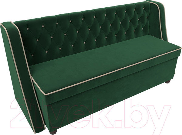 Изображение товара Скамья кухонная мягкая Лига Диванов Лофт 239 / 104548 (велюр, зеленый)