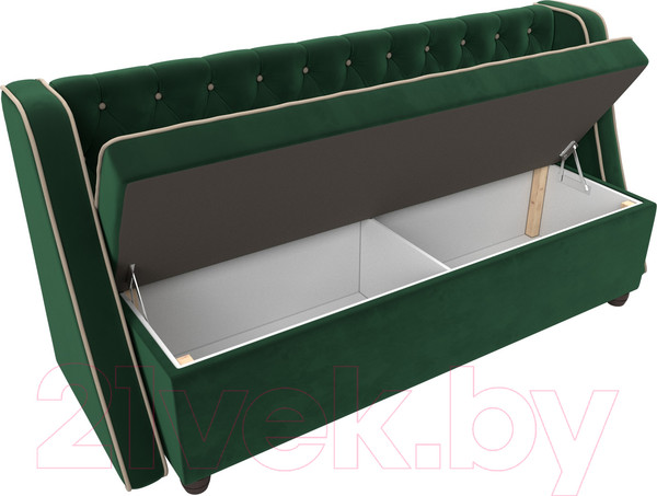 Изображение товара Скамья кухонная мягкая Лига Диванов Лофт 239 / 104548 (велюр, зеленый)
