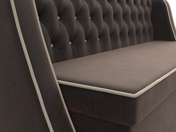 Изображение товара Скамья кухонная мягкая Лига Диванов Лофт 239 / 104549 (велюр, коричневый)