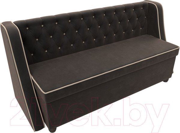 Изображение товара Скамья кухонная мягкая Лига Диванов Лофт 239 / 104549 (велюр, коричневый)