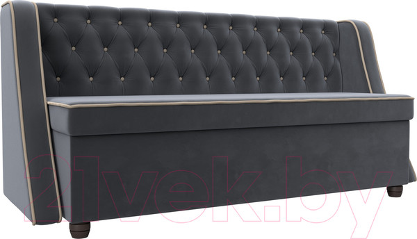 Изображение товара Скамья кухонная мягкая Лига Диванов Лофт 239 / 104550 (велюр, серый)