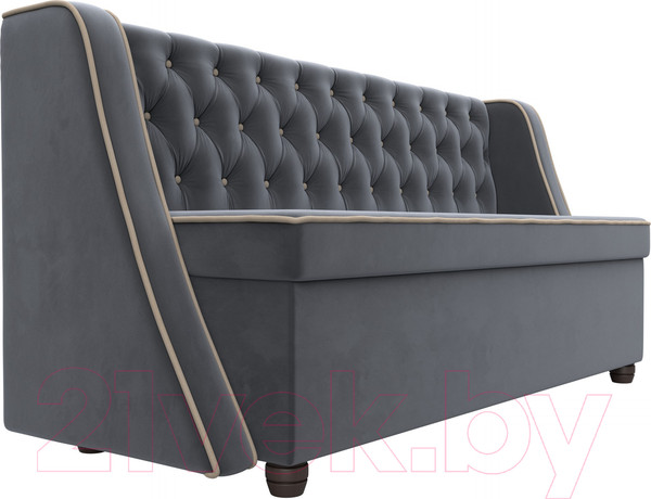 Изображение товара Скамья кухонная мягкая Лига Диванов Лофт 239 / 104550 (велюр, серый)