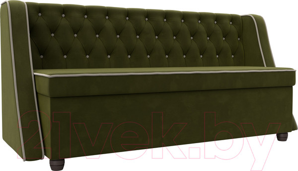 Изображение товара Скамья кухонная мягкая Лига Диванов Лофт 239 / 104554 (микровельвет, зеленый)