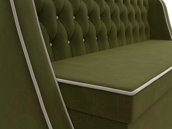 Изображение товара Скамья кухонная мягкая Лига Диванов Лофт 239 / 104554 (микровельвет, зеленый)