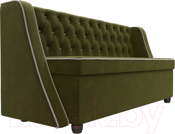 Изображение товара Скамья кухонная мягкая Лига Диванов Лофт 239 / 104554 (микровельвет, зеленый)
