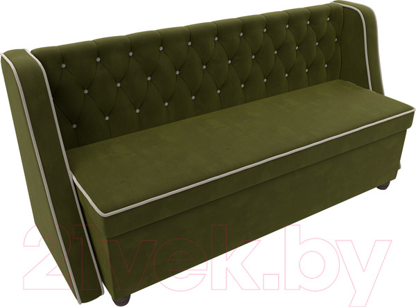 Изображение товара Скамья кухонная мягкая Лига Диванов Лофт 239 / 104554 (микровельвет, зеленый)