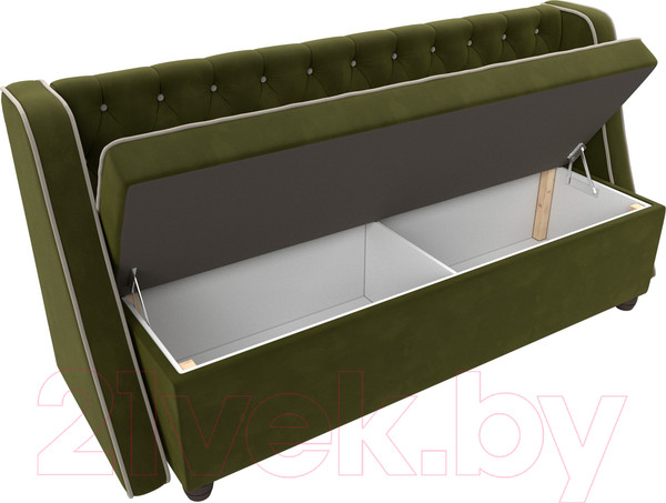 Изображение товара Скамья кухонная мягкая Лига Диванов Лофт 239 / 104554 (микровельвет, зеленый)