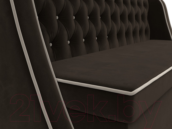 Изображение товара Скамья кухонная мягкая Лига Диванов Лофт 239 / 104555 (микровельвет, коричневый)