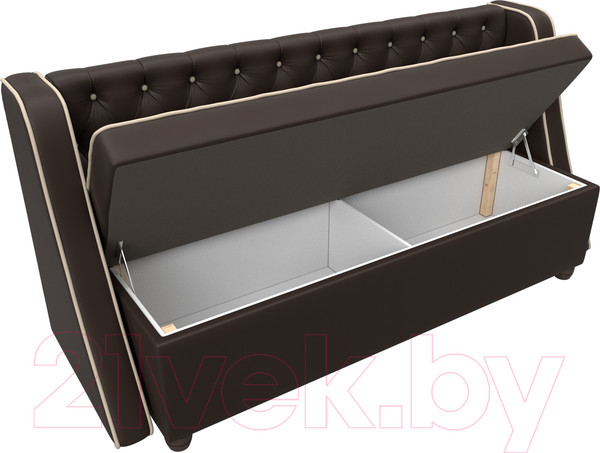 Изображение товара Скамья кухонная мягкая Лига Диванов Лофт 239 / 104563 (экокожа, коричневый)