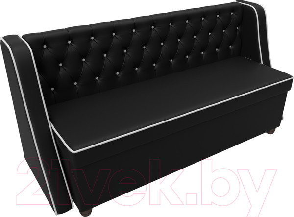 Изображение товара Скамья кухонная мягкая Лига Диванов Лофт 239 / 104564 (экокожа, черный)