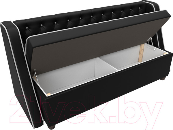 Изображение товара Скамья кухонная мягкая Лига Диванов Лофт 239 / 104564 (экокожа, черный)